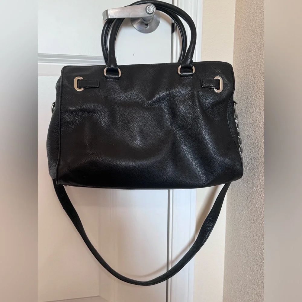 Michael Kors Black and Silver Satchel with Classic Design - Picture 3 of 6